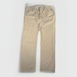 Sid Mashburn Slim 5 Pocket Corduroy Pants Mens 42x32 Khaki Tailored